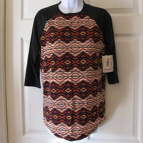 Robe Julia LulaRoe - Noir & Orange, Taille M, Tricot Extensible - Neuf Avec étiquettes, Style Country